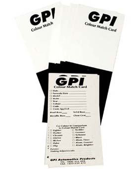 GPI COLOUR MATCH CARDS PK 200  
